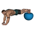 Push Up - Feet On Ball Close Grip